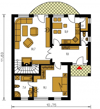 Floor plan of ground floor - PREMIER 97
